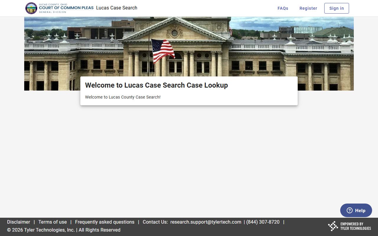 Lucas County Clerk of Courts Justice Case Access case search portal