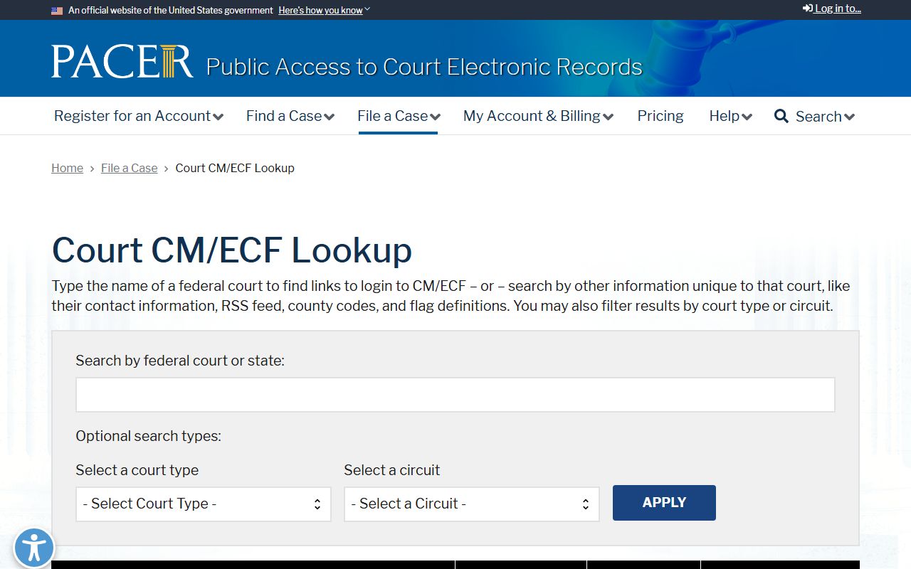 Lucas County public records federal CM/ECF court lookup tool