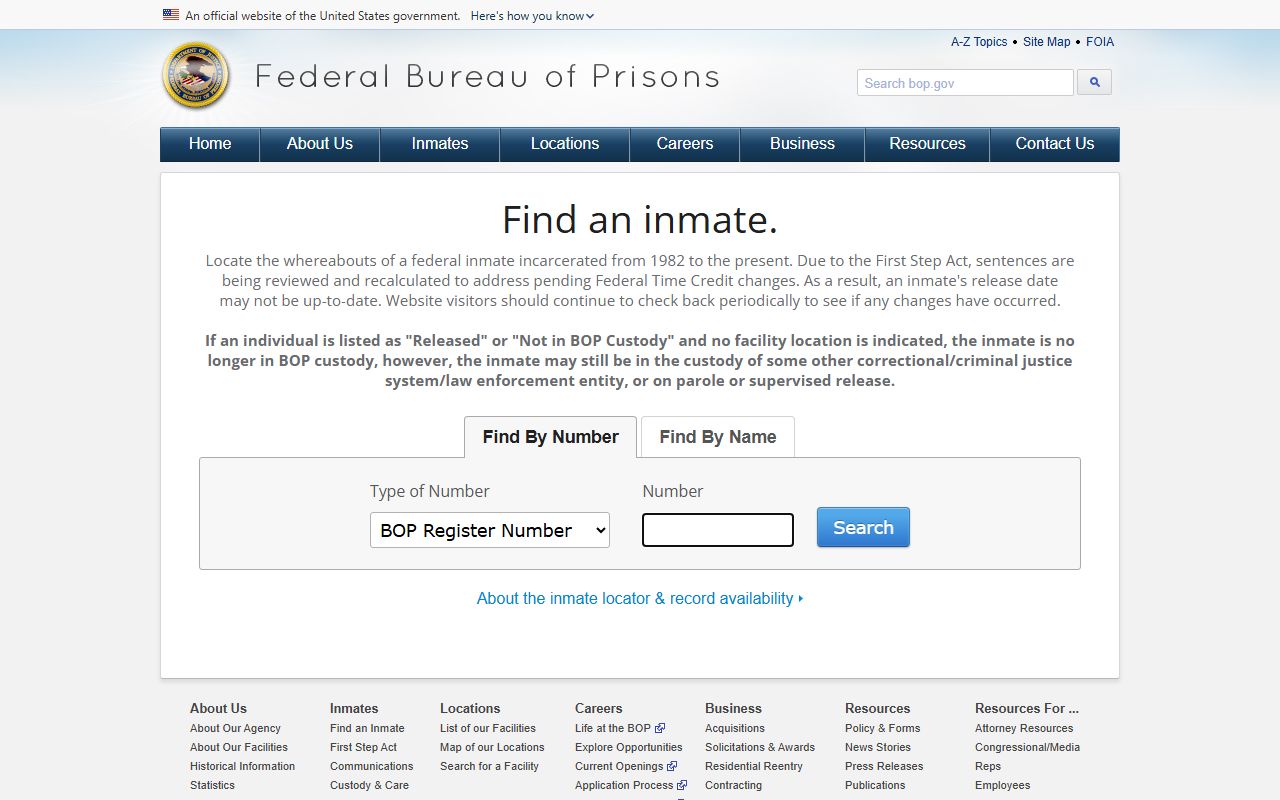 Lucas County traffic court records federal BOP inmate locator page
