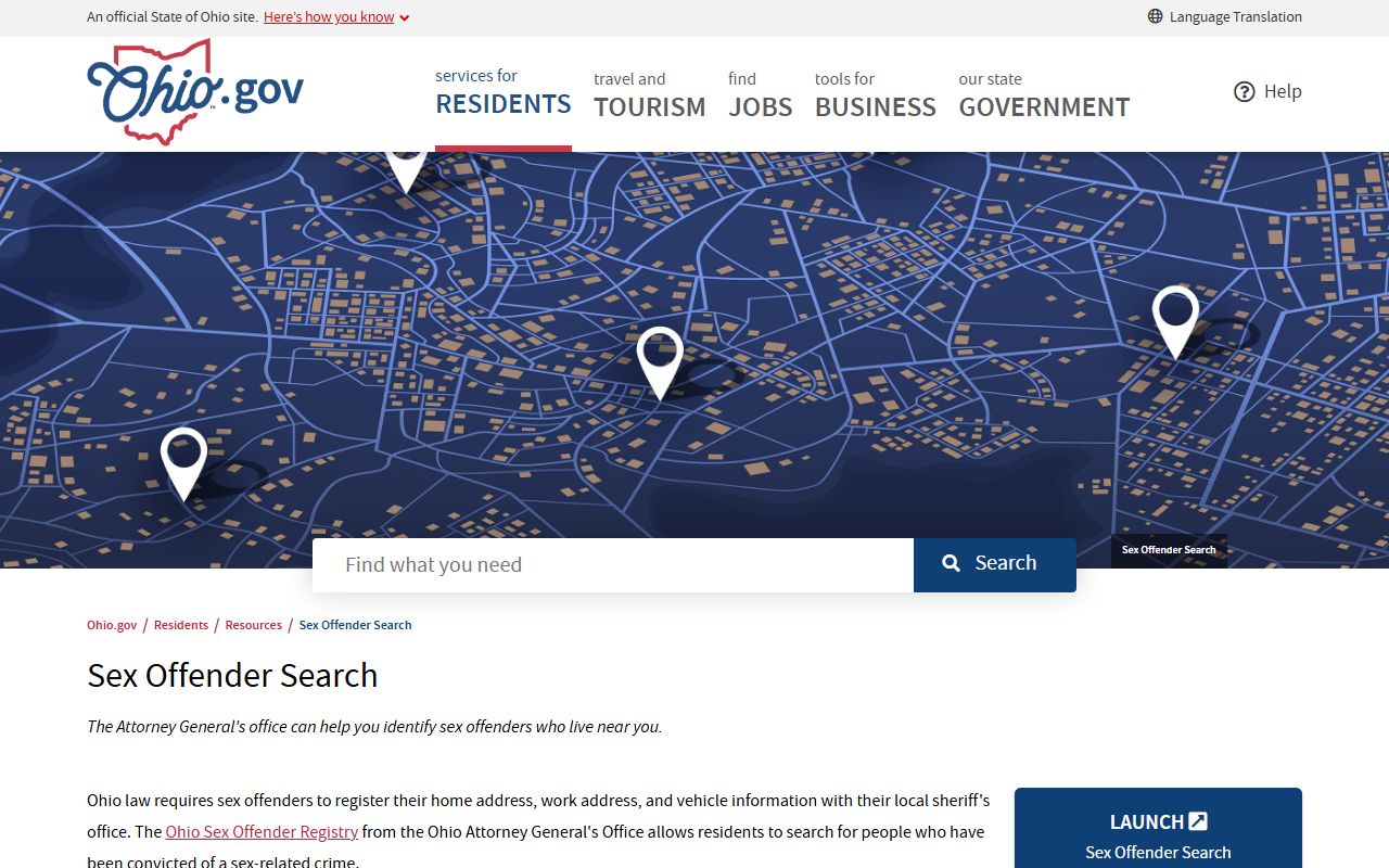 Lucas County traffic court records Ohio sex offender search resource page
