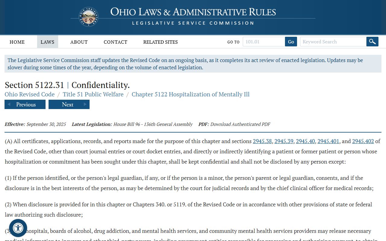 Lucas County warrant search Ohio confidential records statute